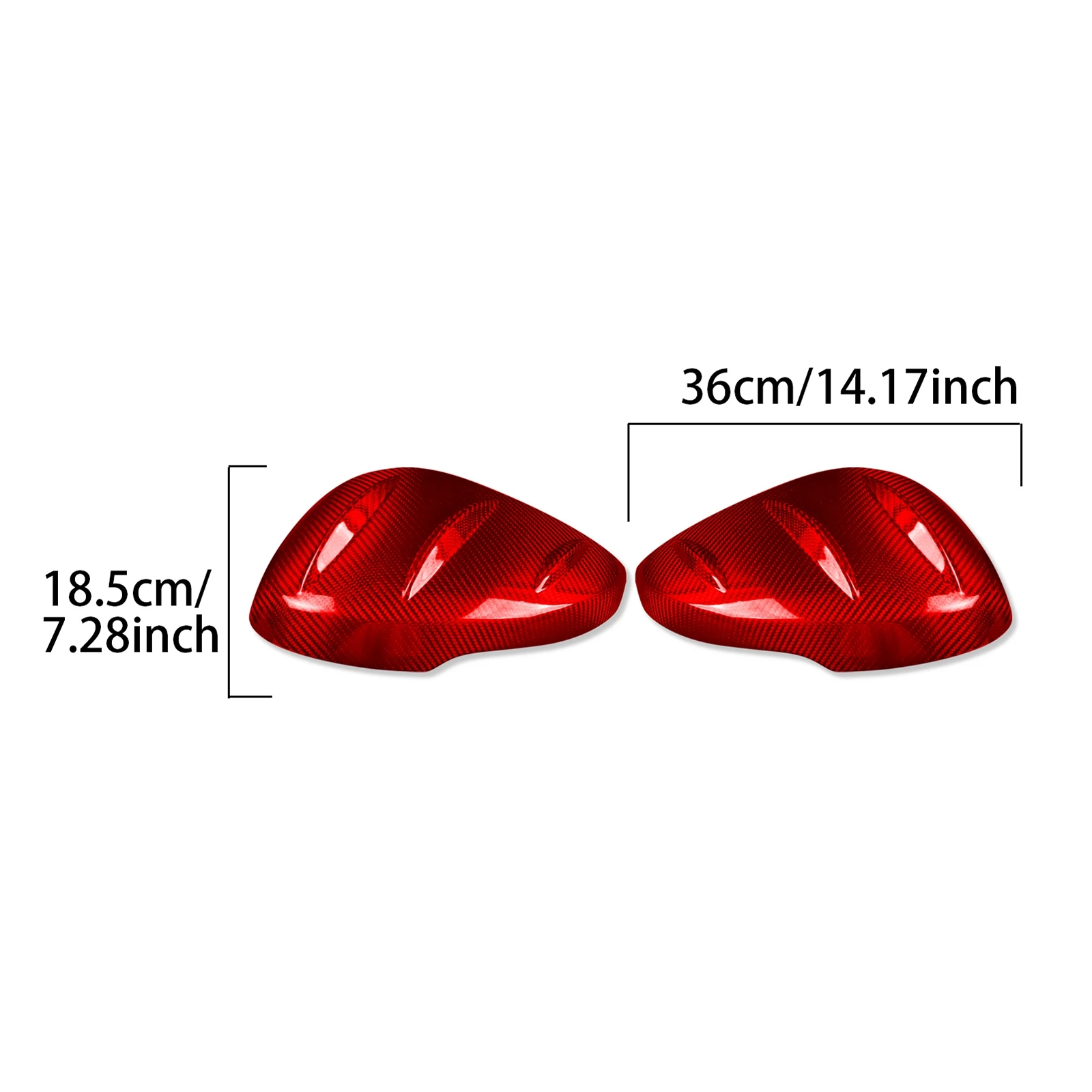 Real Carbon Fiber Car Side Mirror Cap Add-on Covers For Honda Civic Type-R FL5 2022-2025 view 6