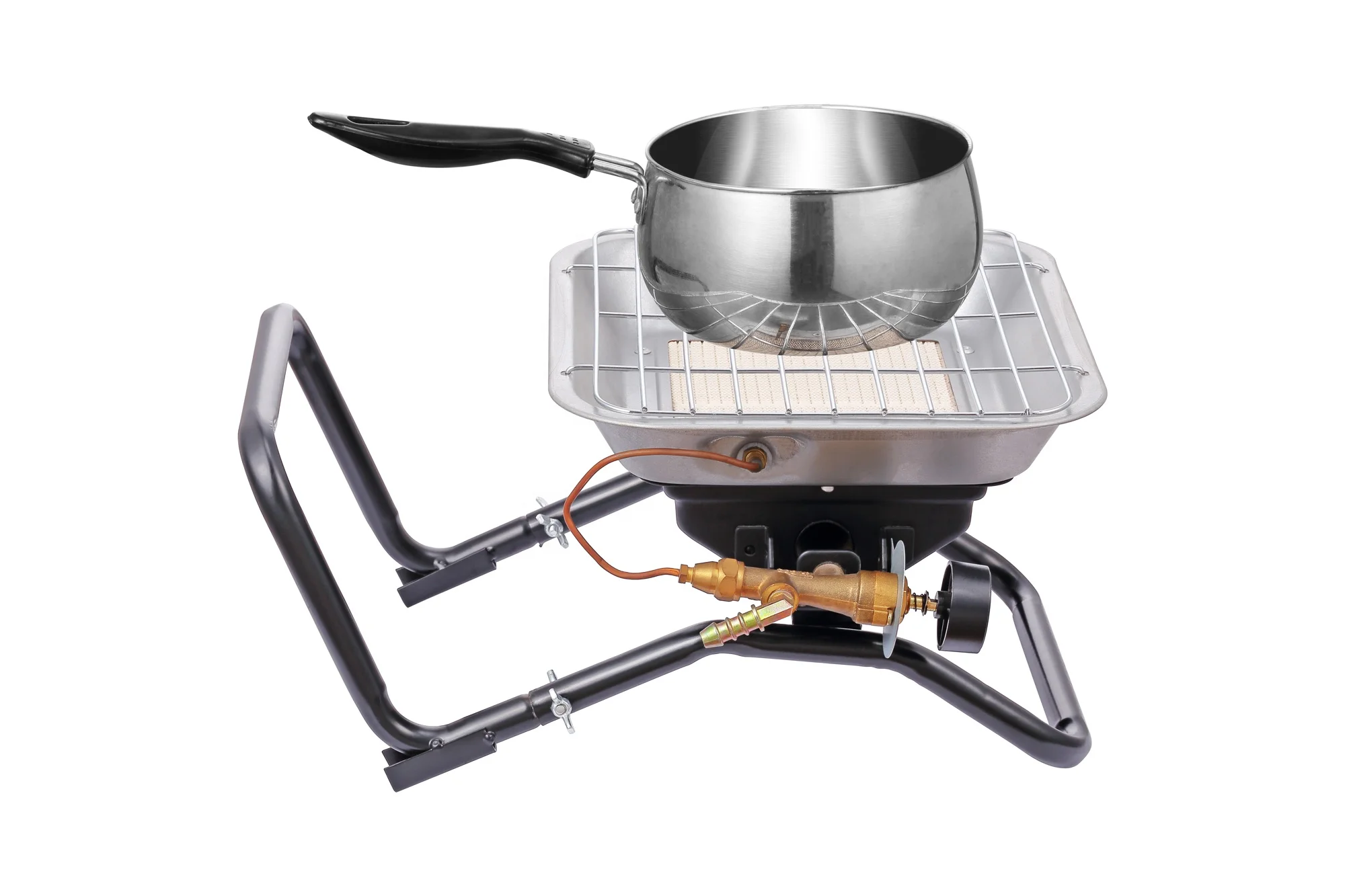 야외용 가스 히터 캠핑 스토브 휴대용 가스 히터, 4.5KW, 안전 장치 포함