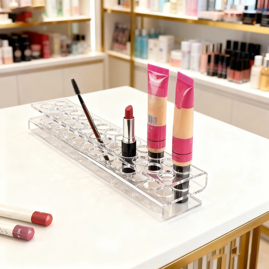 1pc Acrylic Cosmetic Organizer Multi-Functional Makeup Storage Rack Holder Home Bathroom Portable Dressing Table Sorting Box