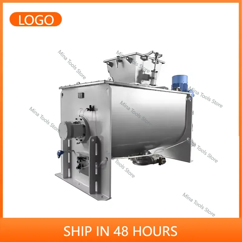 Chemical Powder Feed Double Screw Belt Mixer Stainless Steel Horizontal Screw Ribbon Mixer
