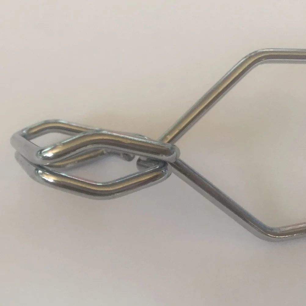 Test Tube Clamp Silver Small Size High Temperature Resistant Scientific Self Closing Spring Structure Supply