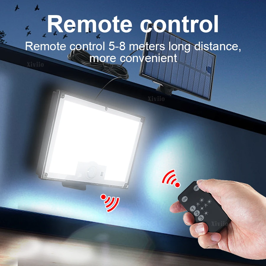 172LED Outdoor Solar Lights Motion Sensor Floodlight Solar Wall Lamp 3 Modes Solar Power Lights For Outside Yard Garden Lighting