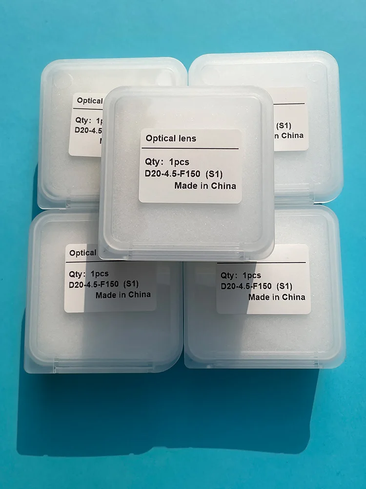 5 Stück Faserlaser-Kollimations- und Fokussierlinsen D20x4.5 F150 F200 F800 D16x5 F60 für SUP20S/T 21T 23S/T Handlaser-Schweißkopf – Detail 1