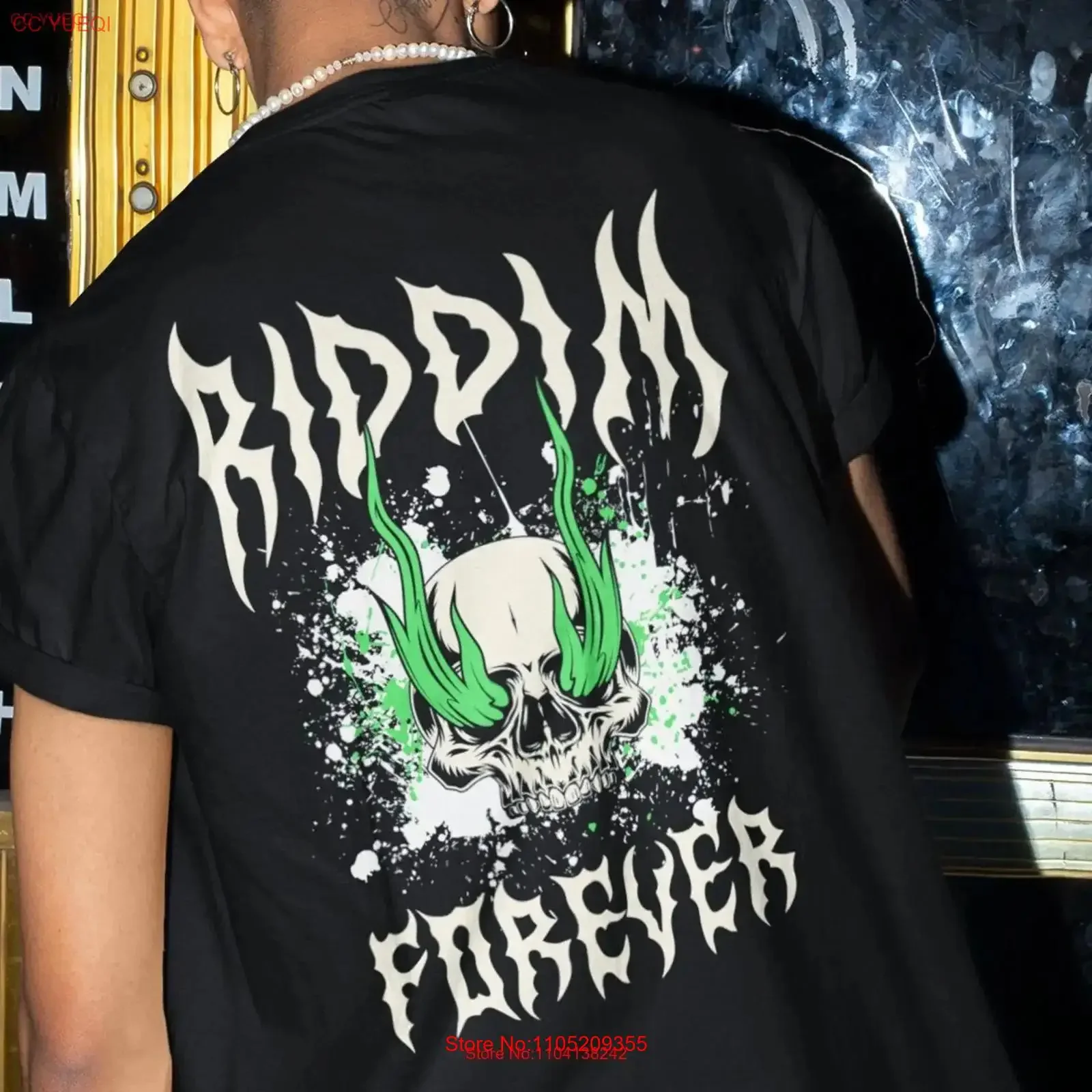 

Футболка Riddim Forever Rave Festival Top EDM Headbanger Outfit Dubstep vintage Washed homme Stretched Slightly