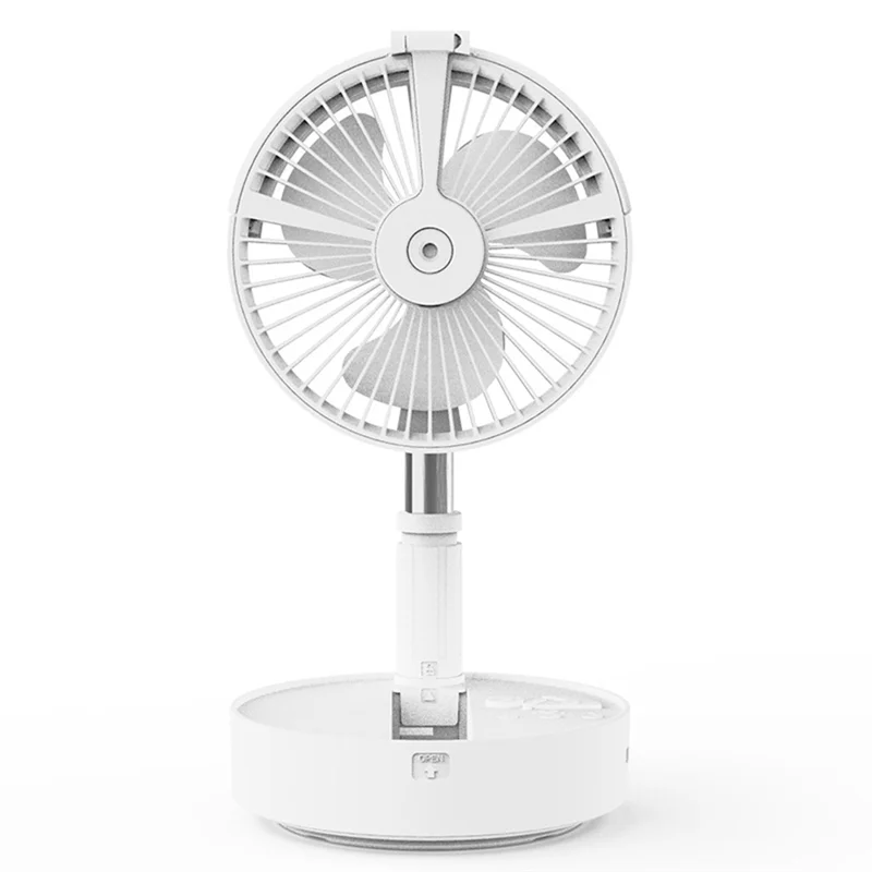 

-ABHW Portable Folding Retractable Floor Low Noise 7200Mah Spray Fan Outdoor Remote Control Fan Bedroom Desk Cooling Summer