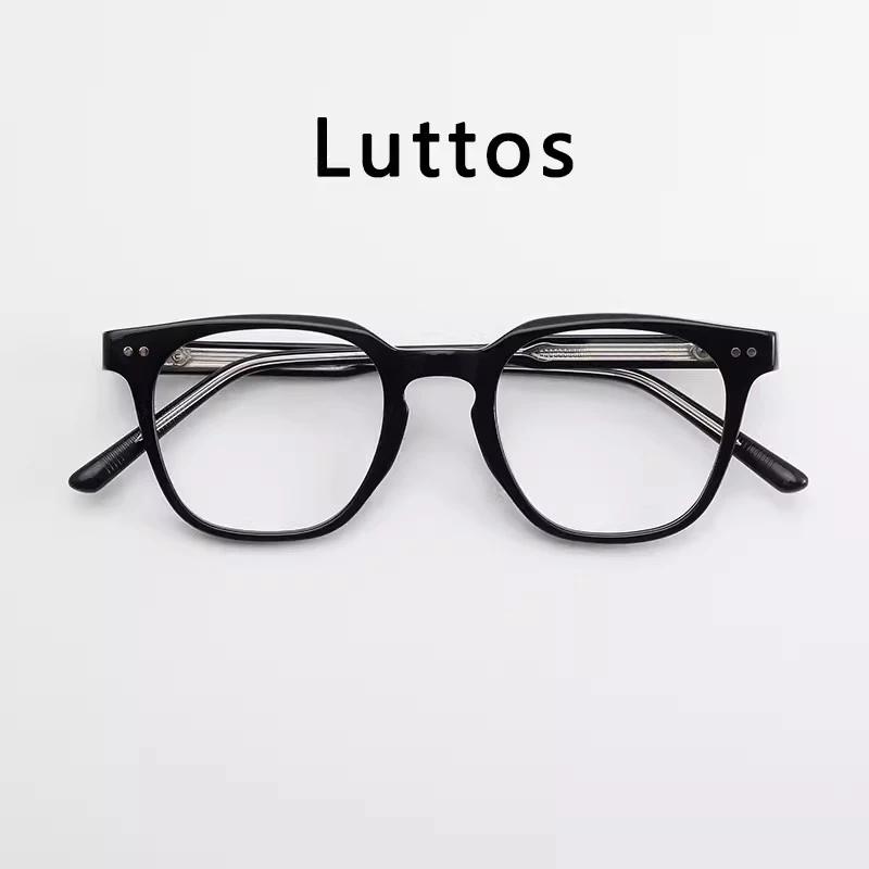 Korean Classic Black Eyeglass Frames for Men's and Women's Anti Blue Light Lenses Reading Glasses Lutto  Vintage Round Eyewear