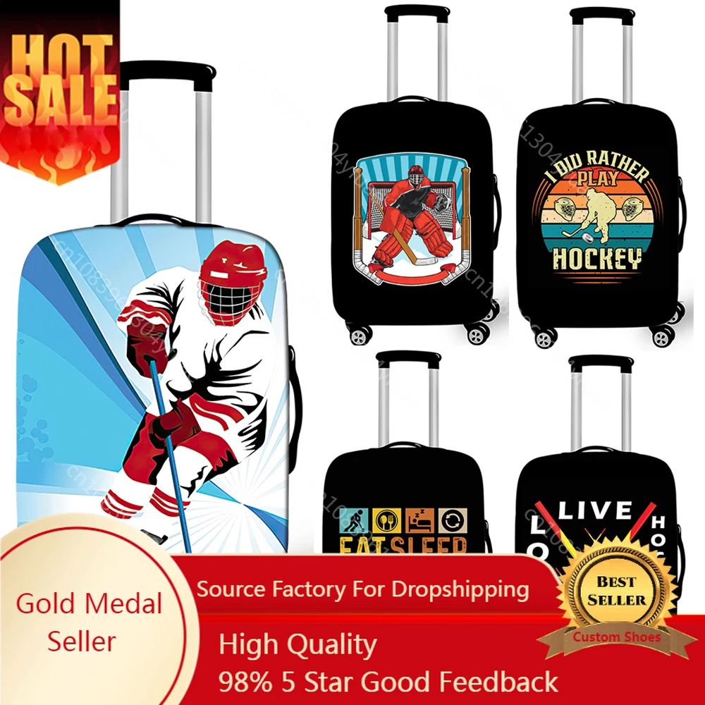 Ice Field Hockey Print Luggage Covers for Travel Elastic Suitcase Covers Travel Accessories Antidust Trolley Case Cover