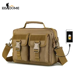 Nylon Chest Bag Camping Bags Outdoor Trekking Men Women Tactical Shoulder Camouflage Traveling Handbag USB Hiking Bag XA888WD