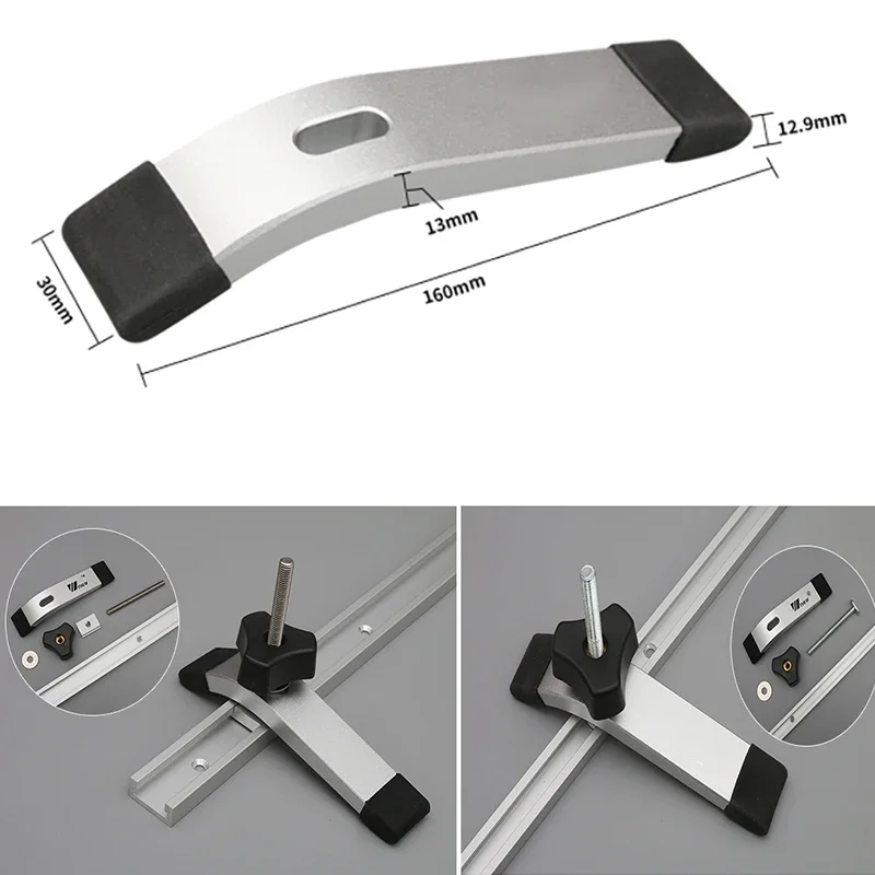 T-Track Hold Down Clamp Woodworking Chute Rail Table Saw Clamps High Strength Aluminum Alloy T Track CNC Router Clamp
