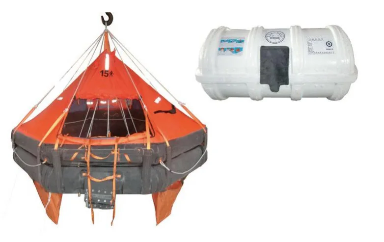 Davit Launched Liferaft,Marine SOLAS Approved Inflatable Life Raft for Ships and Vessels,Emergency Survival Raft for 6-37 people