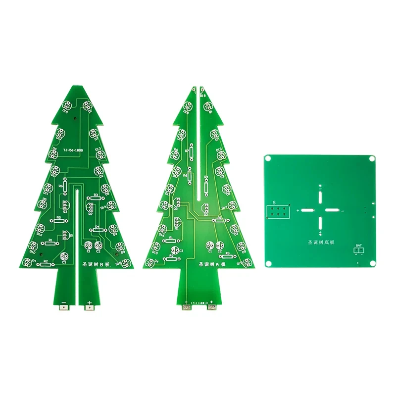 DIY Christmas Tree 7 Colours LED Flowing Lights Electronic Soldering Kit Practice Making Projects