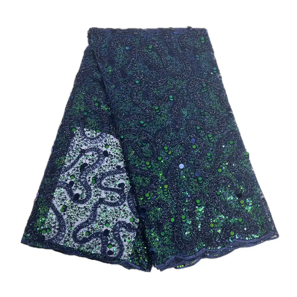 Fashional الترتر شبكة نسيج الدانتيل 5 ياردة عالية الجودة الفرنسية تول أقمشة الدانتيل لفستان الزفاف النساء صافي شبكة مادة الحفلات