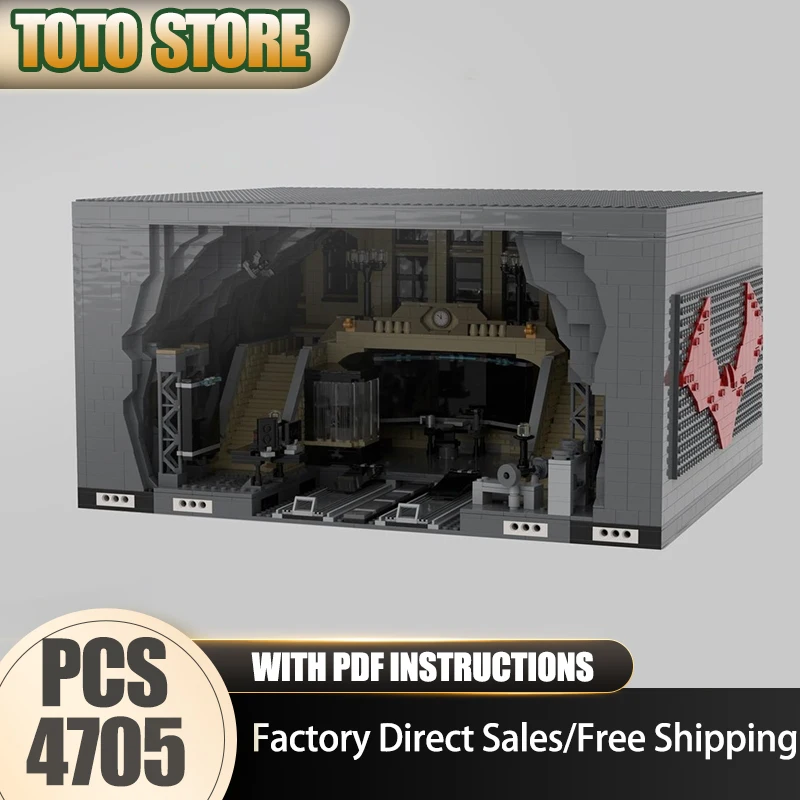 

Movie Model Moc Building Blocks Modular Batcave - Vengeance Box Model Technology Brick DIY Assembly Construction Holiday Toy