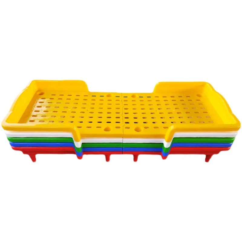 

Kindergarten Kids Plastic Bed Preschool Split Plastic Bed Stackable Colorful Kids Cot Bed for Daycare Furniture for Sale