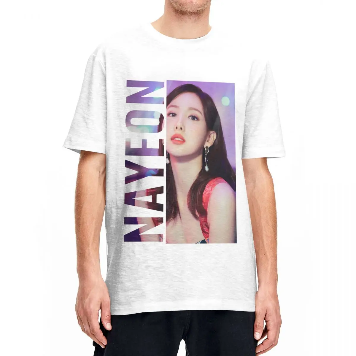 Twice Kpop Nayeon T-Shirt Men's Cotton Clothes Funny Crewneck Short Sleeve