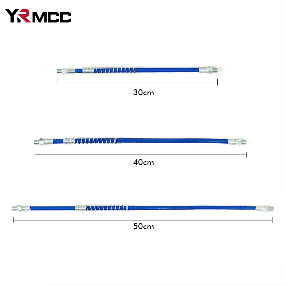 Grease Gun Coupler Hose 30/40/50cm High Pressure Grease Gun Tubes Flexible Tube Oil Pump Hoses for Quick Release Grease Tip Tool