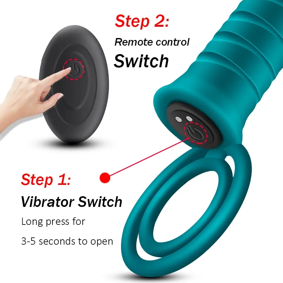 هزاز مزدوج حلقة الديك مع جهاز تحكم عن بعد للرجال والنساء ، ألعاب جنسية ، هزاز رصاصة ، تحفيز G-spot ، منتج مثير للأزواج