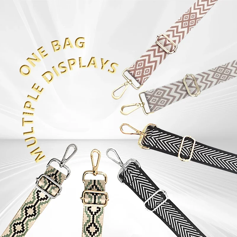 Adjustable Length Bag Strap Fashionable Full-colour Printing Women Messenger Belts Replacement Crossbody Handbag Shoulder Strap