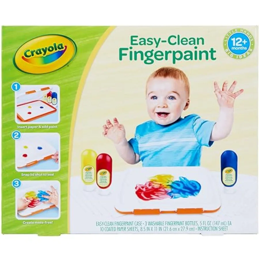 

Mess Free Finger Painting Station Washable Finger Paint for Toddlers, Spring Arts and Crafts Set, Sensory Activity, Travel Toy,