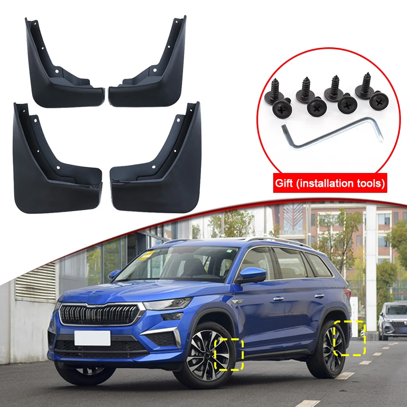 

Car Styling For SKODA Kodiaq 2017-2022 2023 ABS Car Mud Flaps Splash Guard Mudguards MudFlaps Front Rear Fender Auto Accessories