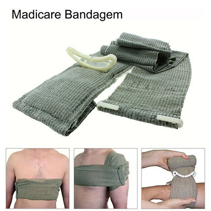 Combat-Proven 4'/6' Emergency Bandage Dressing Compression Bandage for Tactical Trauma Kits Hemorrhage Control