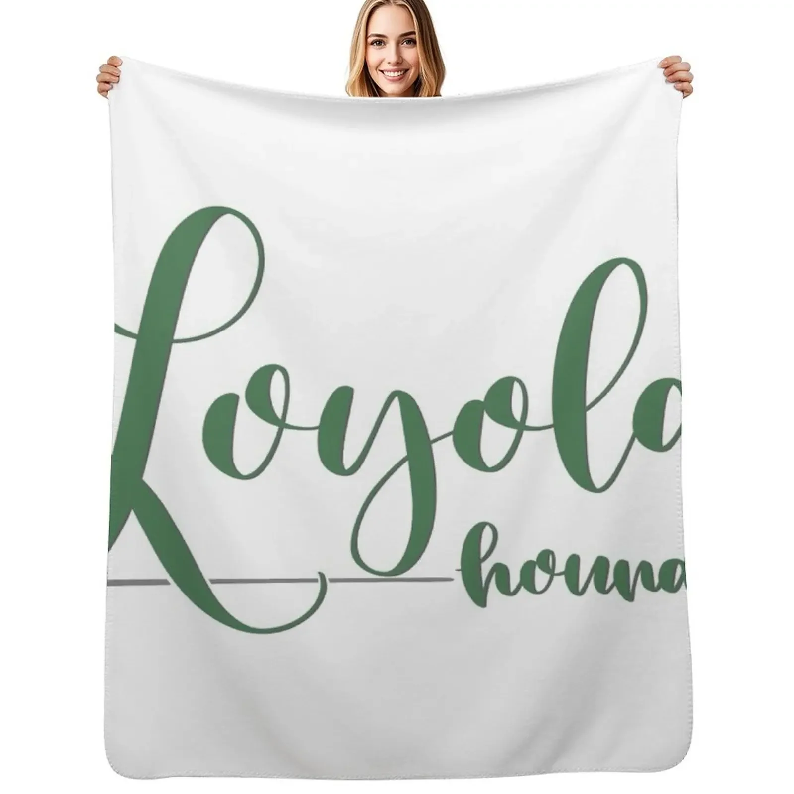 

Loyola hounds Throw Blanket Winter beds Furry Bed covers Blanket