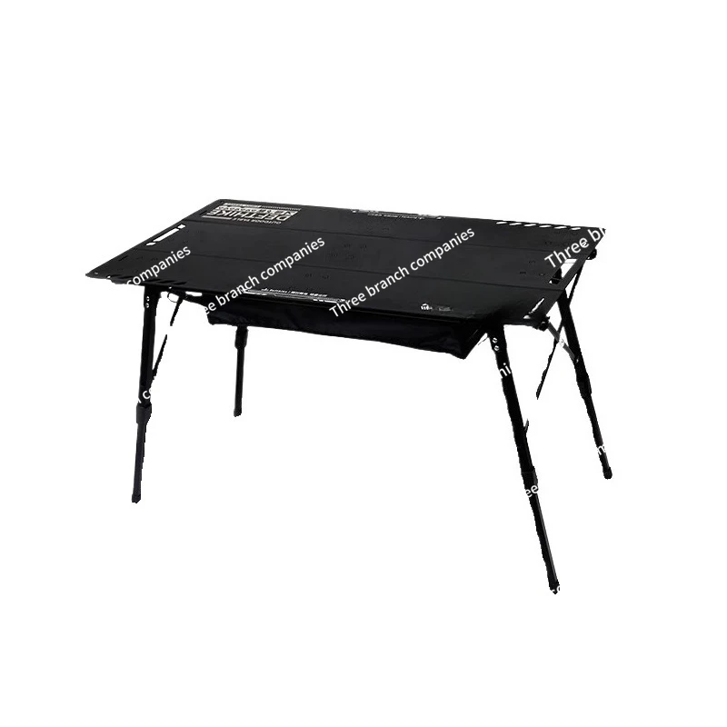 

Outdoor camping three-piece table aluminum plate tactical table portable foldable lifting IGT expansion egg roll table