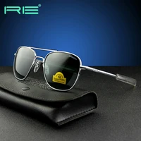 Pilot RE gafas de sol hombres de alta calidad AO ejército americano espejo militar AGX lentes de vidrio templado gafas de sol