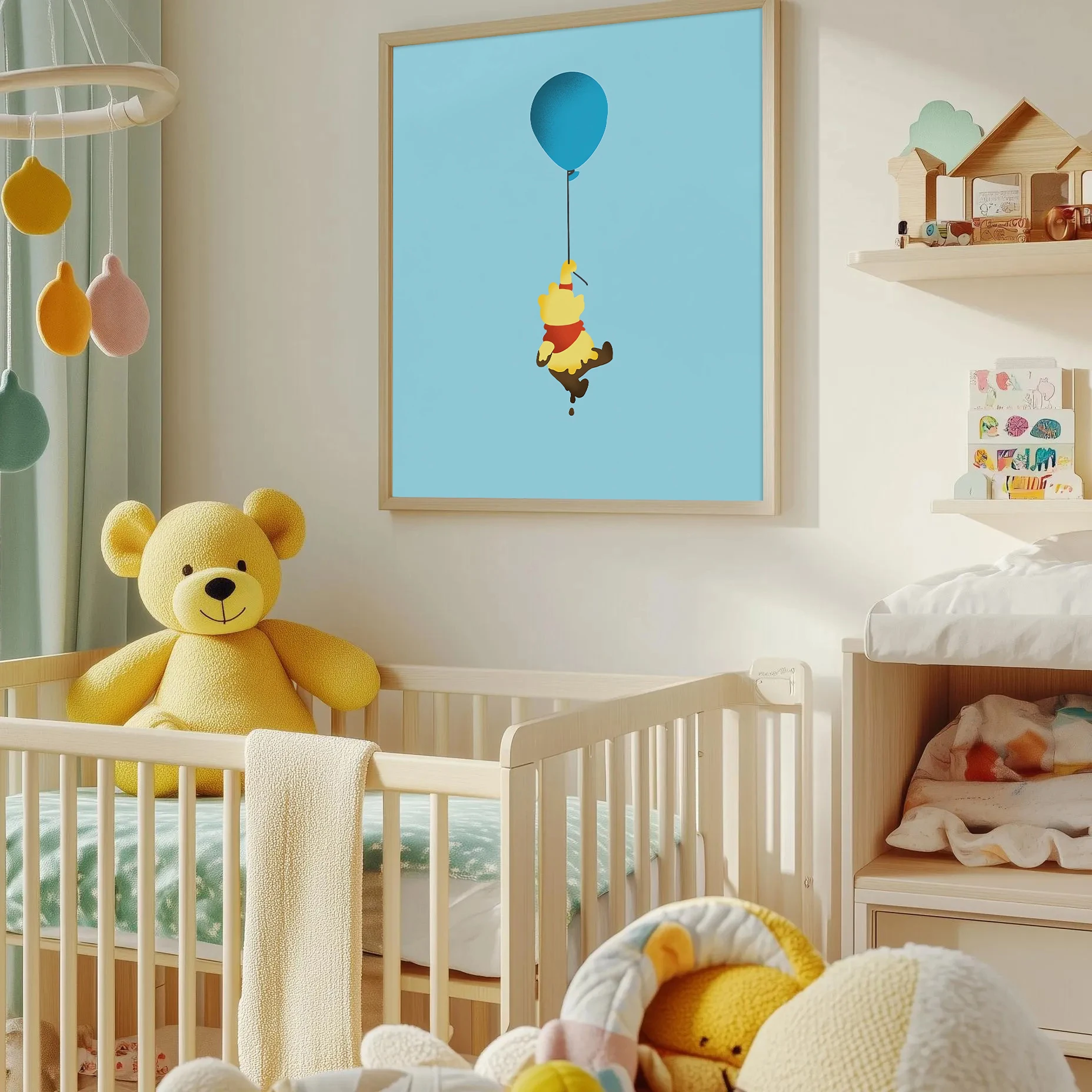 

Minimalist Winnie the Pooh poster Disney Winnie the Pooh watercolor canvas print home decor kids room wall art best gift for kid