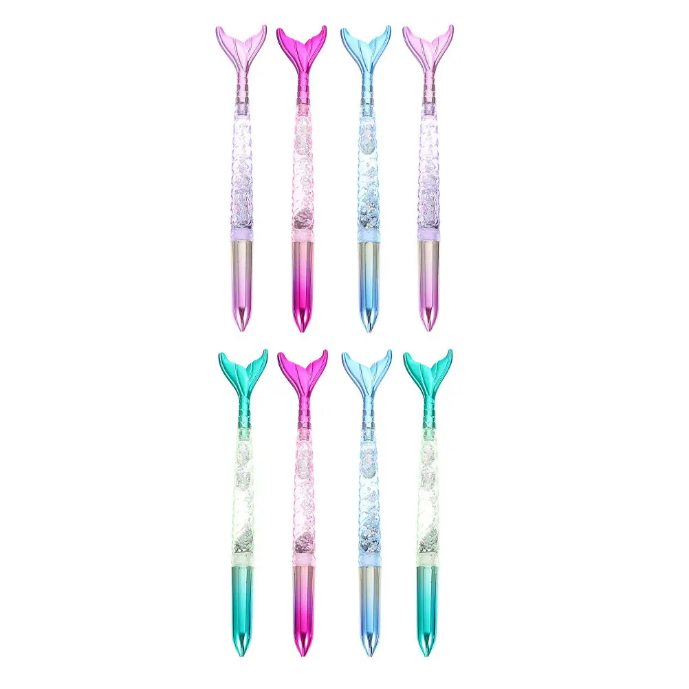 

8Pcs Mermaid Ballpoint Pens Smooth Writing No Leak Ink Design Kids Decorative Pen for School Office Home Use Portable Student