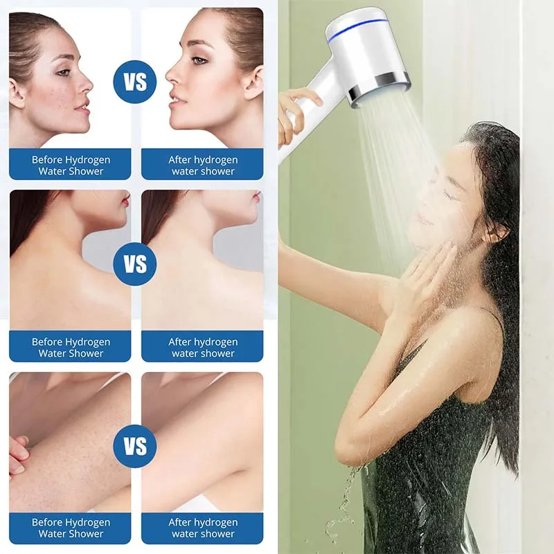 

SPE PEM Antioxidant Hydrogen Shower Head Spraying High Pressure Health Water Filtration Hydrogen Water Generator For Home SPA