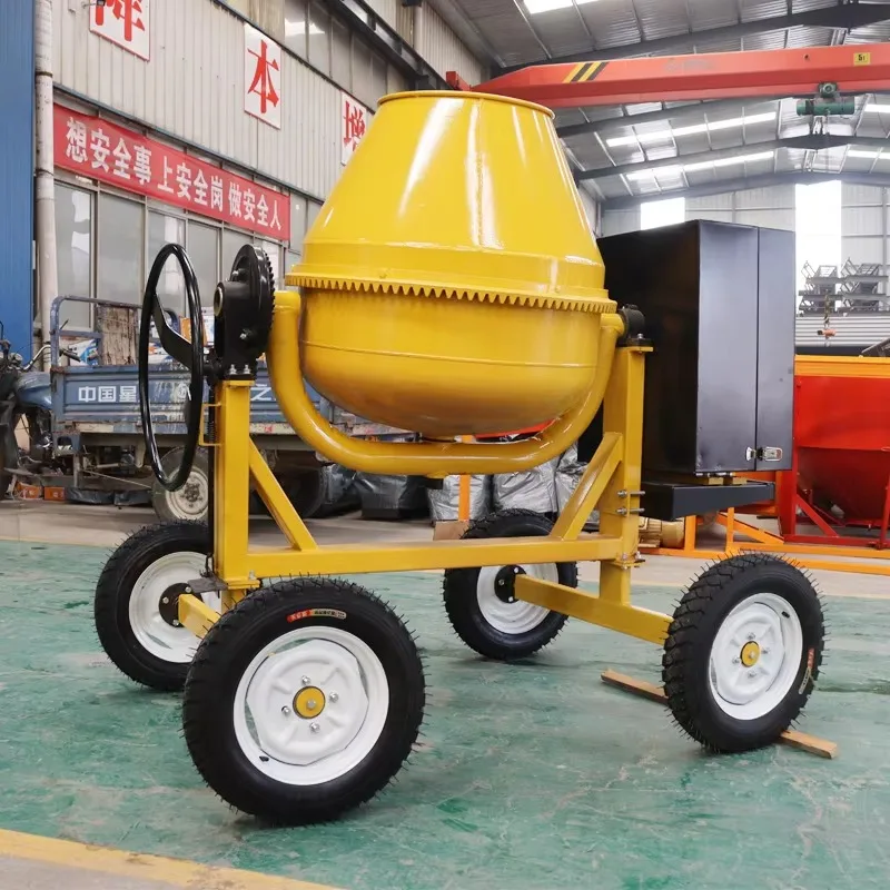 

Cement small mixer concrete mixing belt wheels