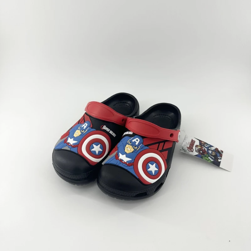Captain America Kids EVA Thick-Sole Slippers, Summer Indoor Non-Slip Soft Bathroom Shoes for Boys New Arrival