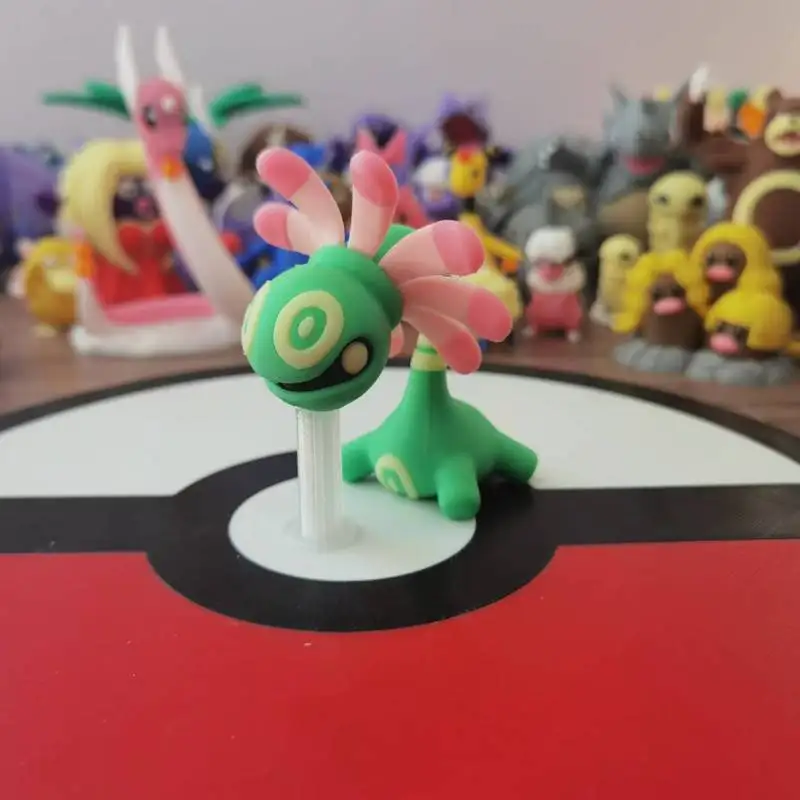 Pokemon Cradily Lileep  Anime Figures Proportion World 1:20 Diy 3D Printing Cartoon Character Kawaii Desktop Model Kidstoy Gift