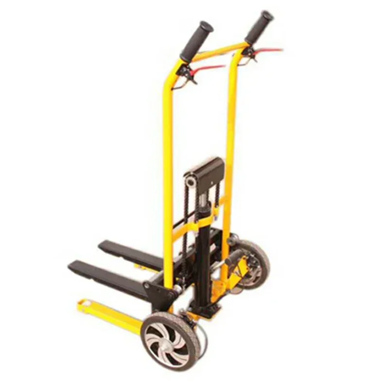 Mini 200kg Load-Bearing Forklift, Portable Manual Handling Stacker, Light and Small Household Lift Truck, Hydraulic Unloading