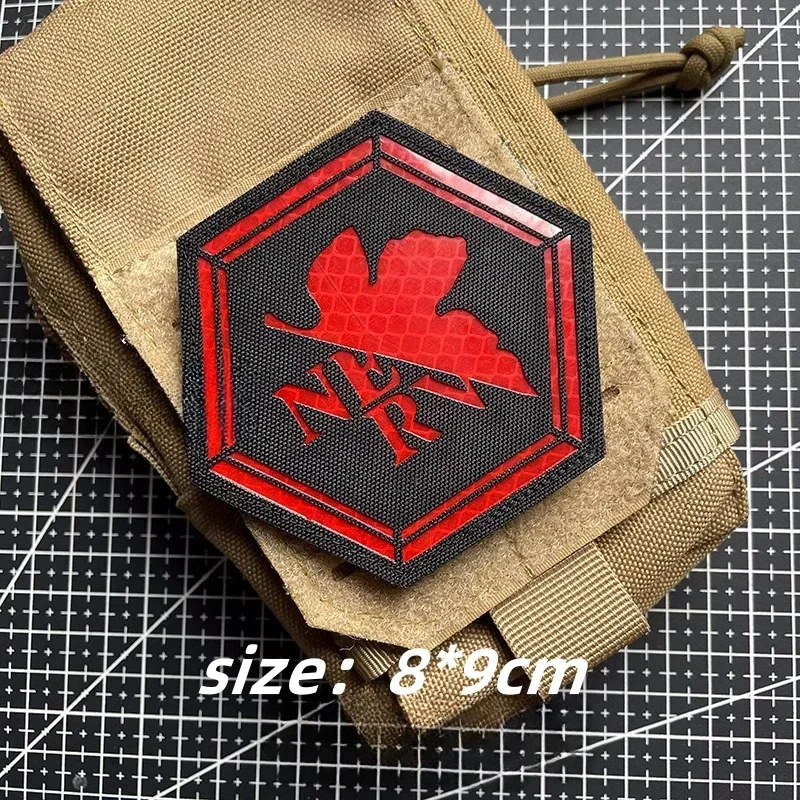 NERV Morale Armband for Clothing New Century Evangelist Badge Reflective Hook&Loop Backpack Patch Tactical Anime Logo Patches