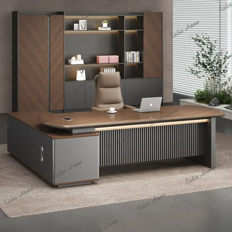 Storage Reception Office Desk Wooden Luxury Drawer Decoration Office Desk European Aesthetic Mesas