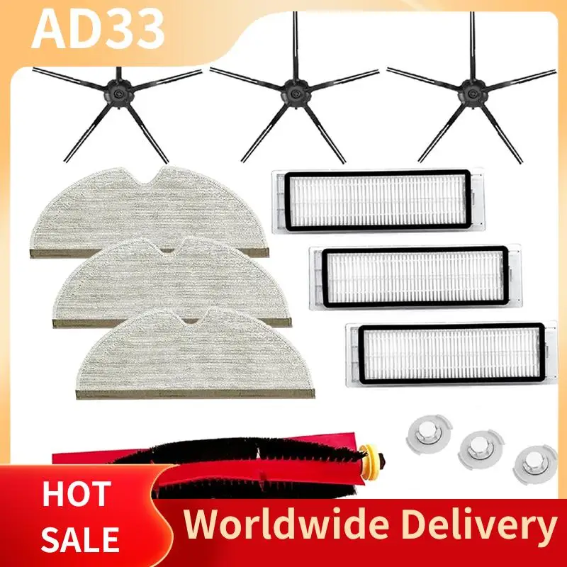 【A28I Main Side Brush Hepa Filter Mop Cloth Replacement Parts For Robot Vacuum Cleaners