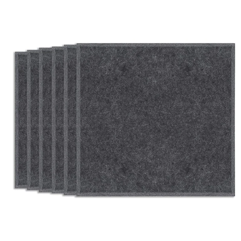 6 Pcs Acoustic Absorption Panels, Beveled Ceramic Tiles for Sound Insulation, Suitable for Houses,