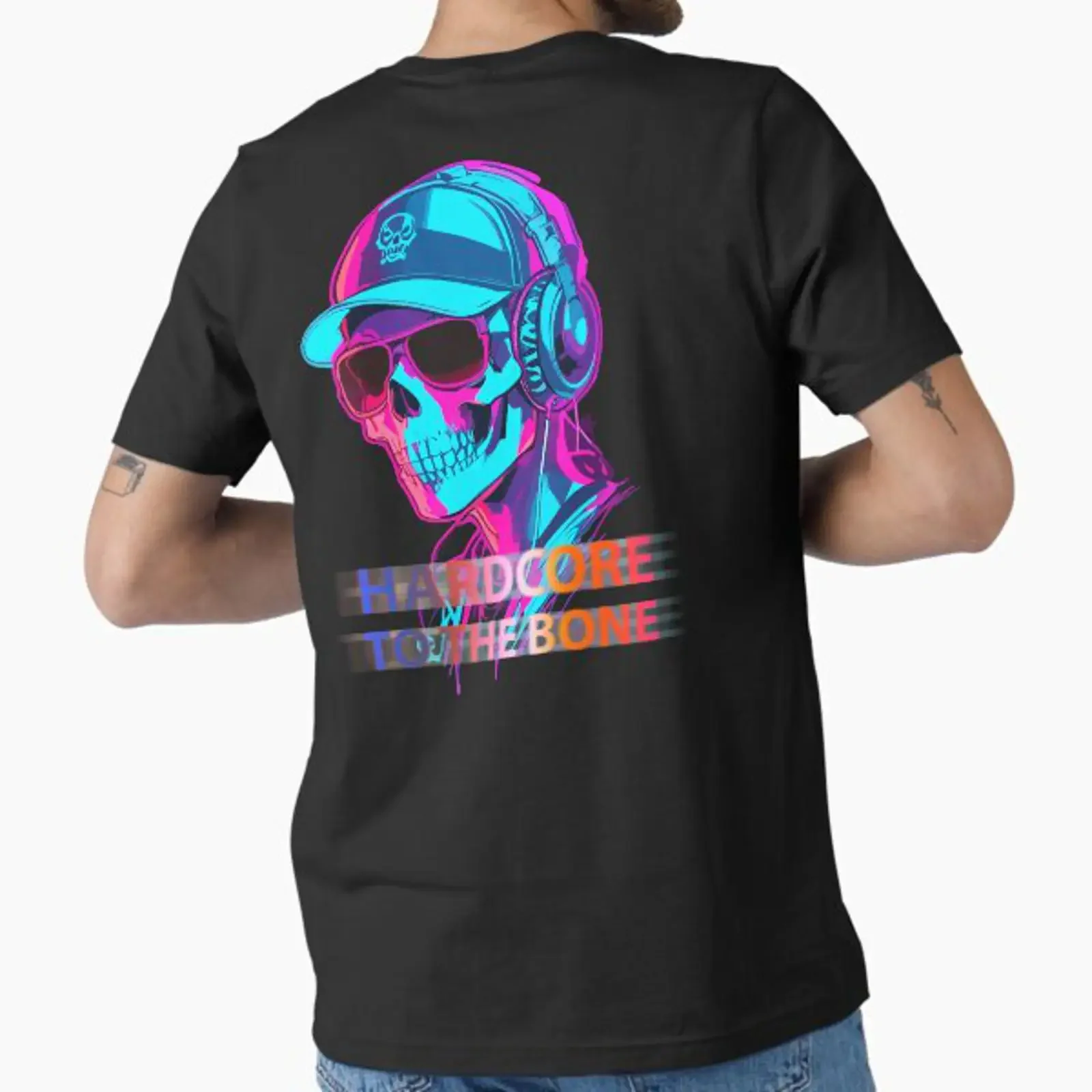 Gabber Hardcore To The Bone Apparel for Fans designed and sold by PosiPrints vintage Washed designer clothes Versatile