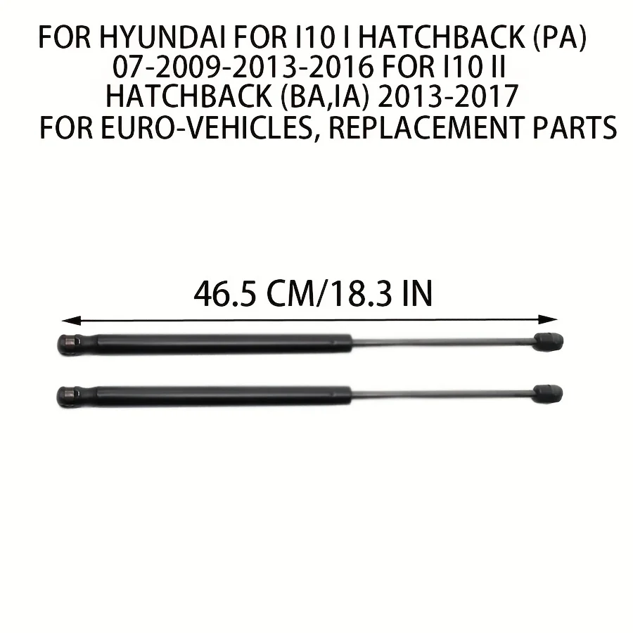 2 قطعة 817700X000 التمهيد الخلفي الباب الخلفي دعامات الغاز لشركة هيونداي I10 I HATCHBACK (PA) 2007-2016 لـ I10 II HATCHBACK (BA,IA) 2013-2017