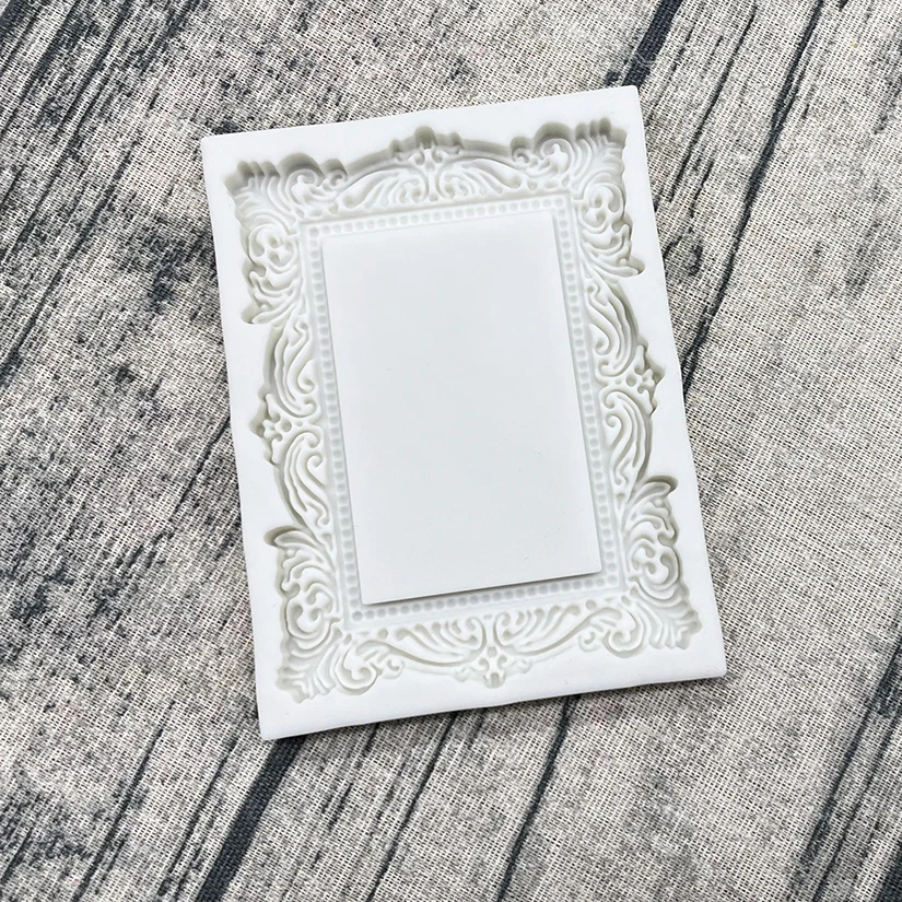 Photo Frame Silicone Mold Fondant Chocolate Sugarcraft Mold Cake Decorating Tools Baking Accessories