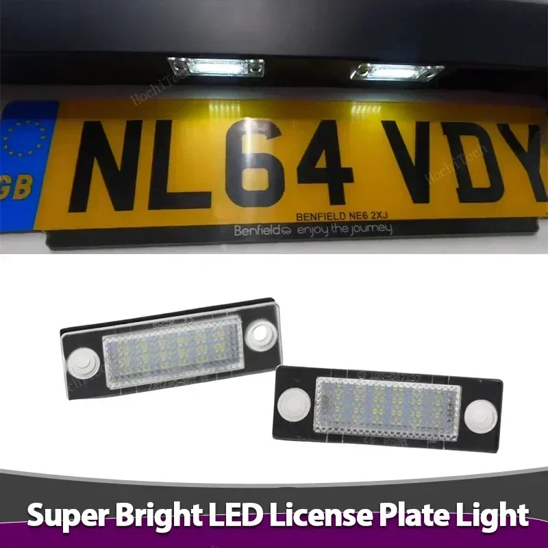 2Pcs DC12V LED License Number Plate Lamp White For  Passat B6 Variant B5 VW Golf MK5 Plus Caddy Touran Jetta VI Transporter T5