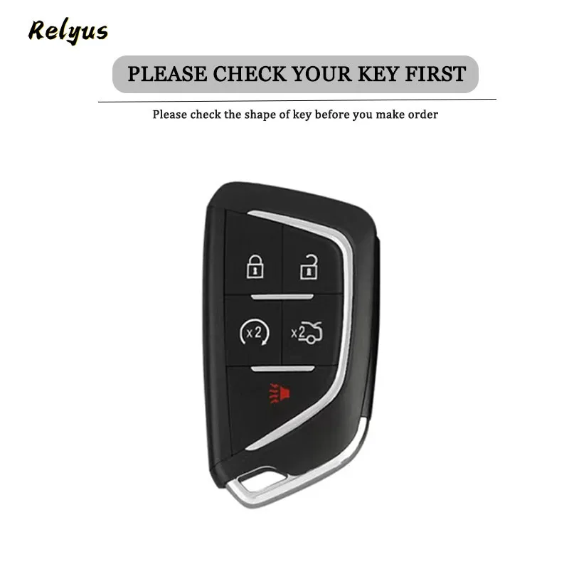 New Soft TPU Car Key Case Cover Protector Fob for Cadillac CT4 CT4-V CT5 C8 Corvette 2018 - 2021 Keyless Shell Auto Accessories