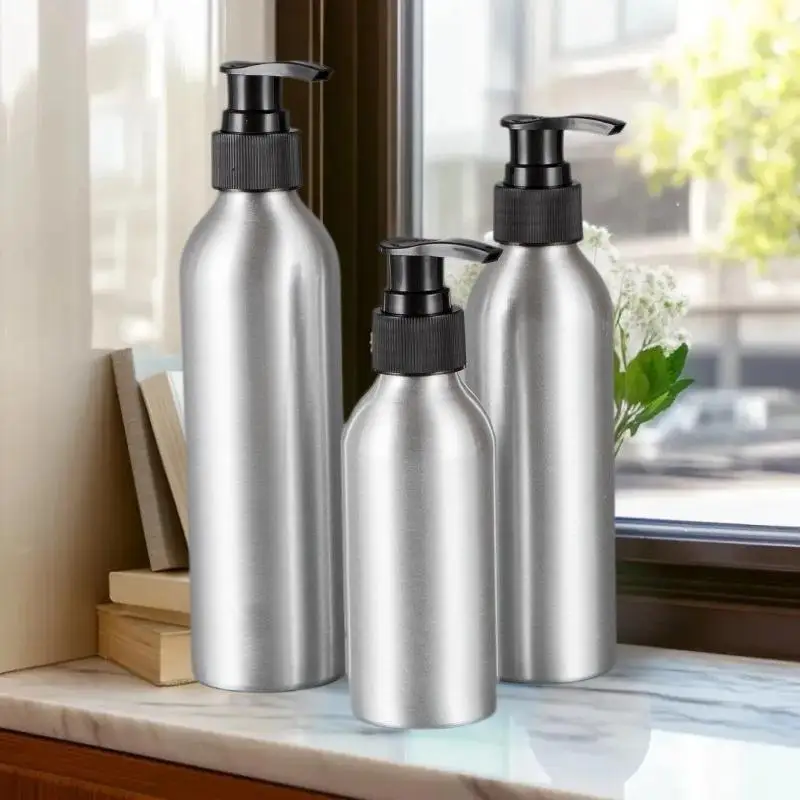 Refillable Aluminum Foam Soap Dispenser: Rustproof Portable Pump for Shampoo, Shower & Kitchen