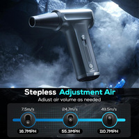 Mini Violent Fan 450000RPM Electric Air Duster With 3 Nozzles Super Turbo Jet Fan powerful Air Blower Car Keyboard Cleaning Tool