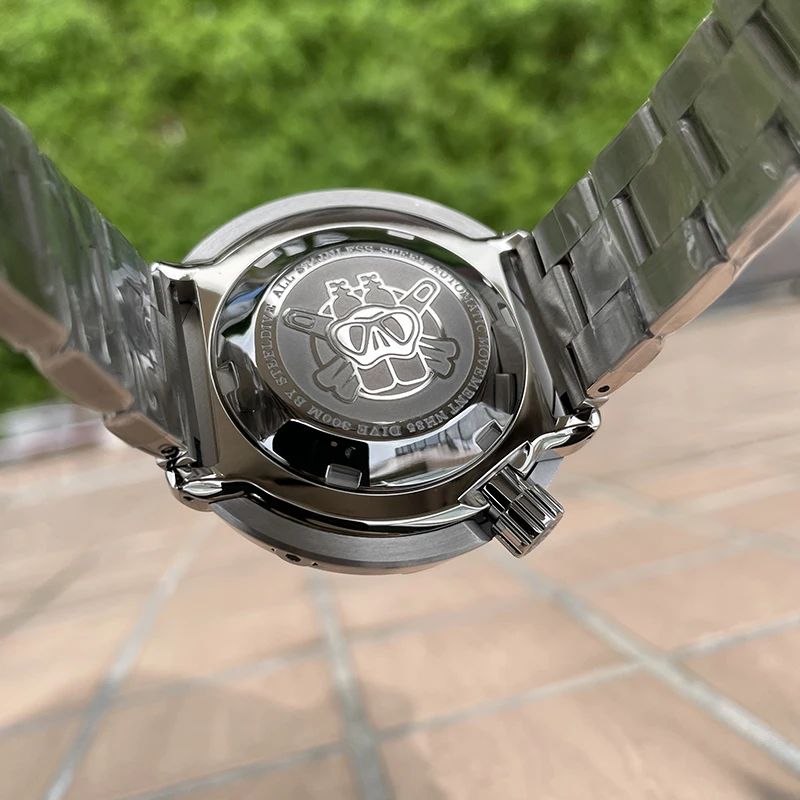 STEELDIVE Men Diver Watch 47.5mm Tuna Automatic Mechanical Wristwatch 30ATM Waterproof C3 Luminous NH35 Steel Bezel Military