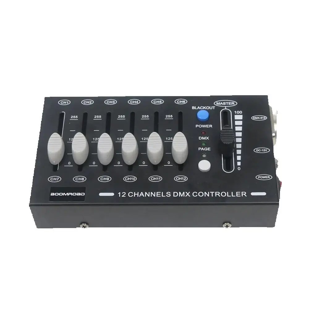 LED Mini Par Light Console para mover cabeças, controlador DMX, luz efeito discoteca, 12CH