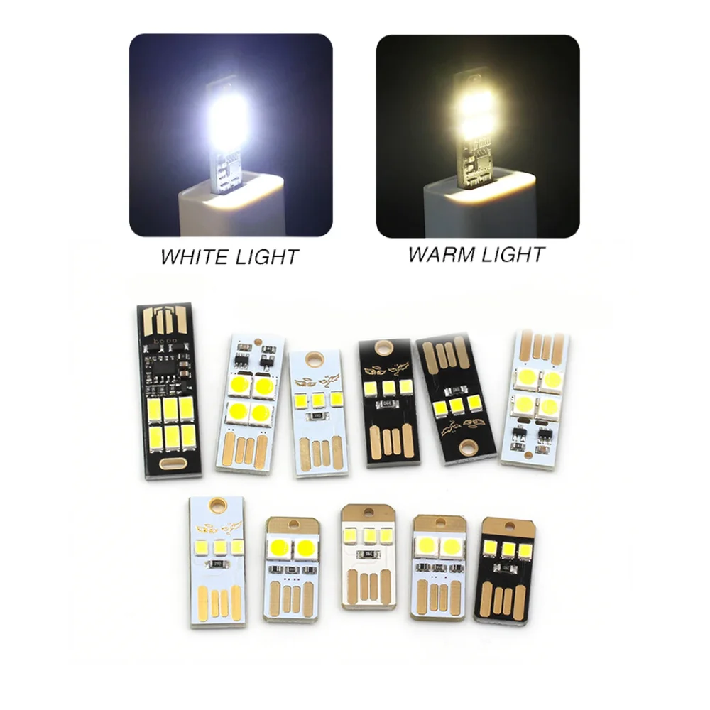 1pcs Mini Super Bright USB Keyboard Light Mobile Power Supply Chip LED Nightlight for Power Bank Computer Laptop