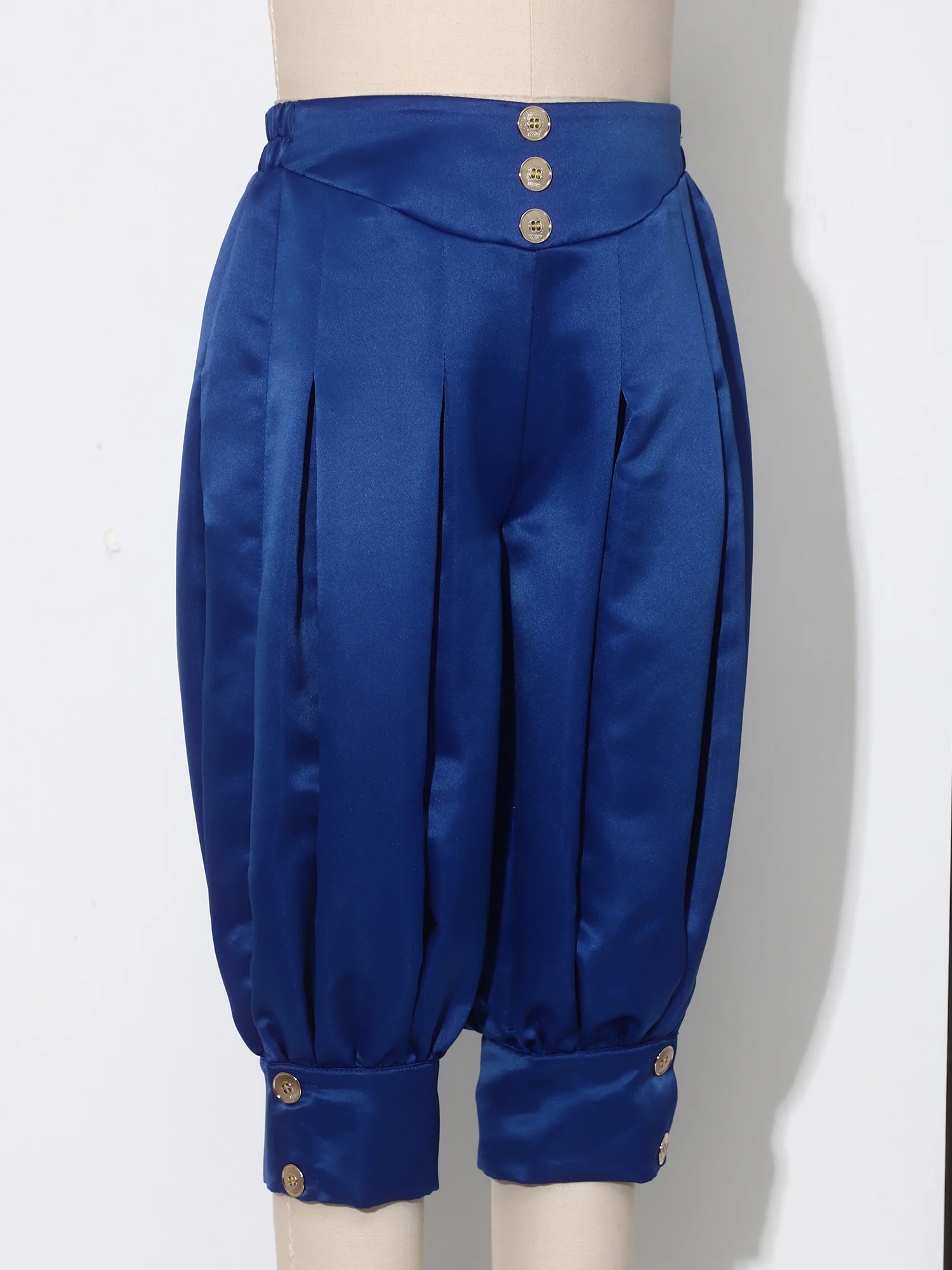 Kid Medieval Capri Pants Back Elastic Waistband Viking Navigator Pirate Costume Trousers Renaissance Gothic Ankle Pants Dress Up